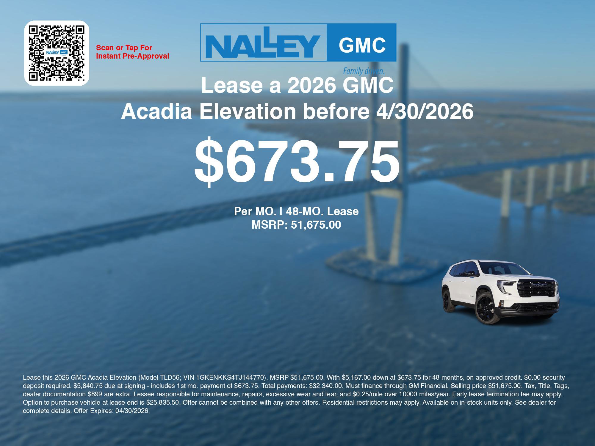 New 2026 GMC Acadia Elevation w/ Black Edition image 3