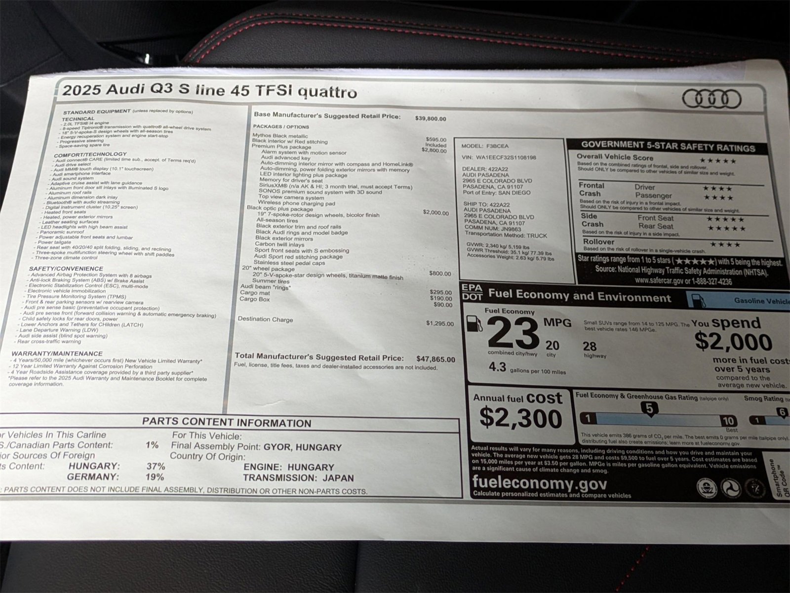 New 2025 Audi Q3 2.0T Premium Plus image 18