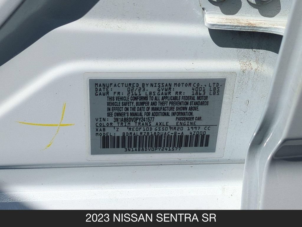 Certified 2023 Nissan Sentra SR w/ Midnight Edition Package FWD image 24