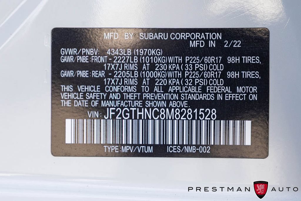 Used 2021 Subaru Crosstrek 2.5i Limited w/ Moonroof Package 2 AWD/4WD image 42