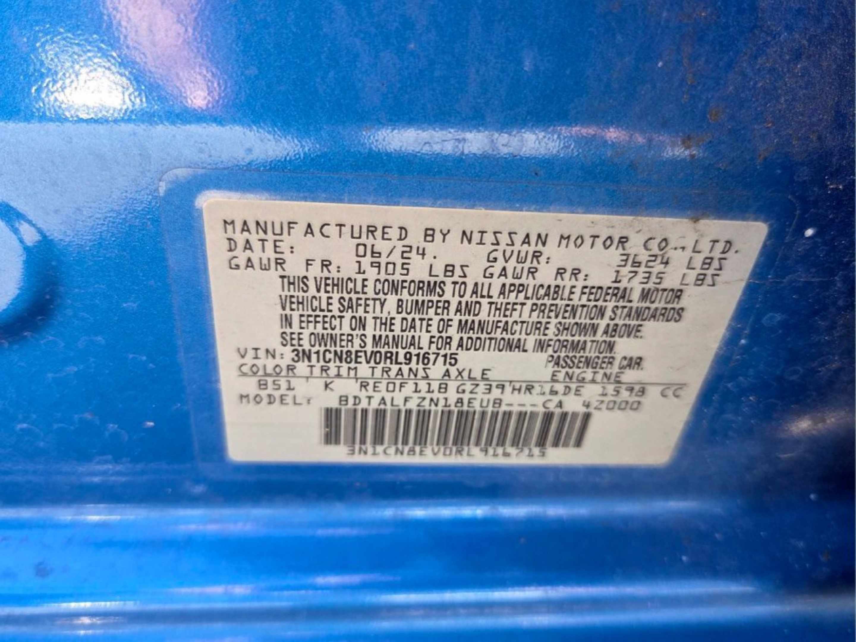 Used 2024 Nissan Versa SV FWD image 16