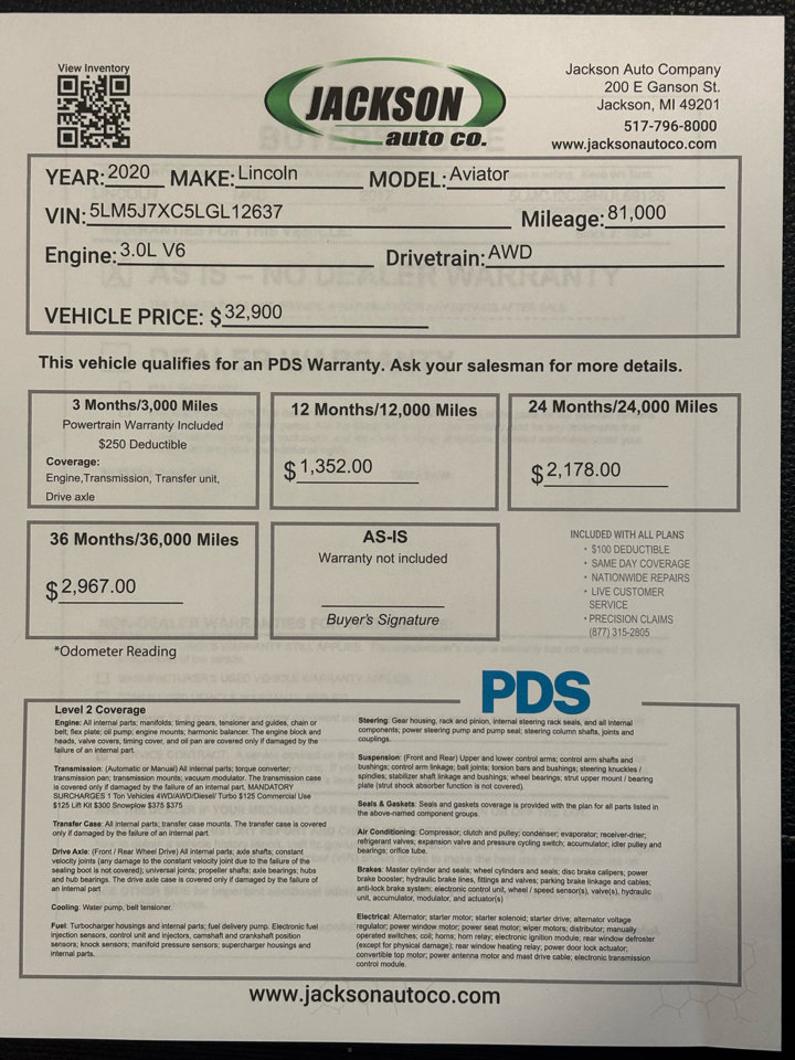 Used 2020 Lincoln Aviator Reserve w/ Equipment Group 202A image 31