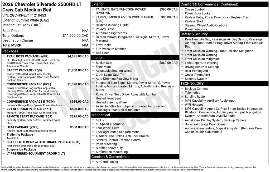 New 2026 Chevrolet Silverado 2500 LT w/ Trail Boss Package AWD/4WD image 3
