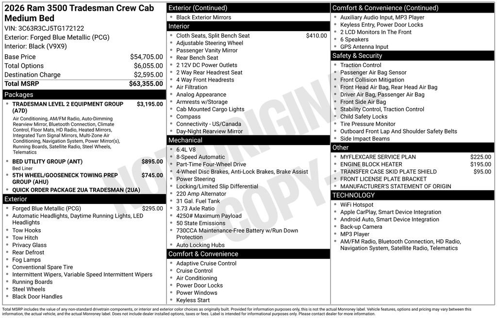 New 2026 RAM 3500 Tradesman image 34