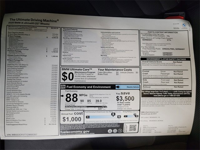 New 2026 BMW iX xDrive60 w/ M Sport Package image 14