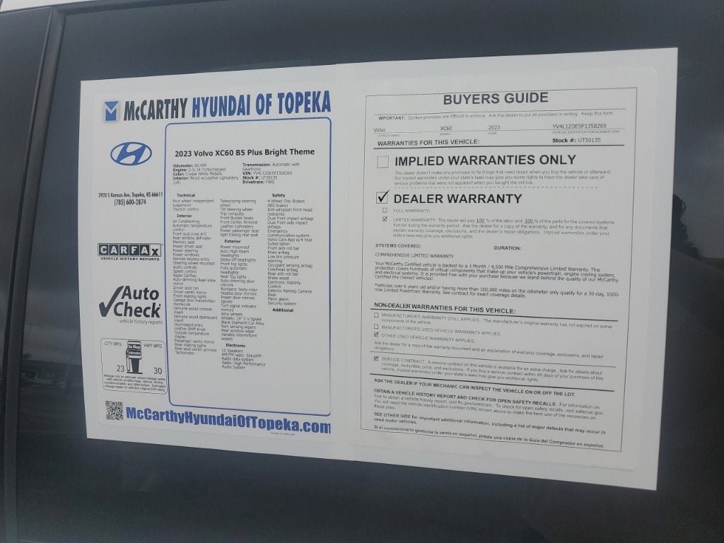 Used 2023 Volvo XC60 B5 Plus FWD image 7