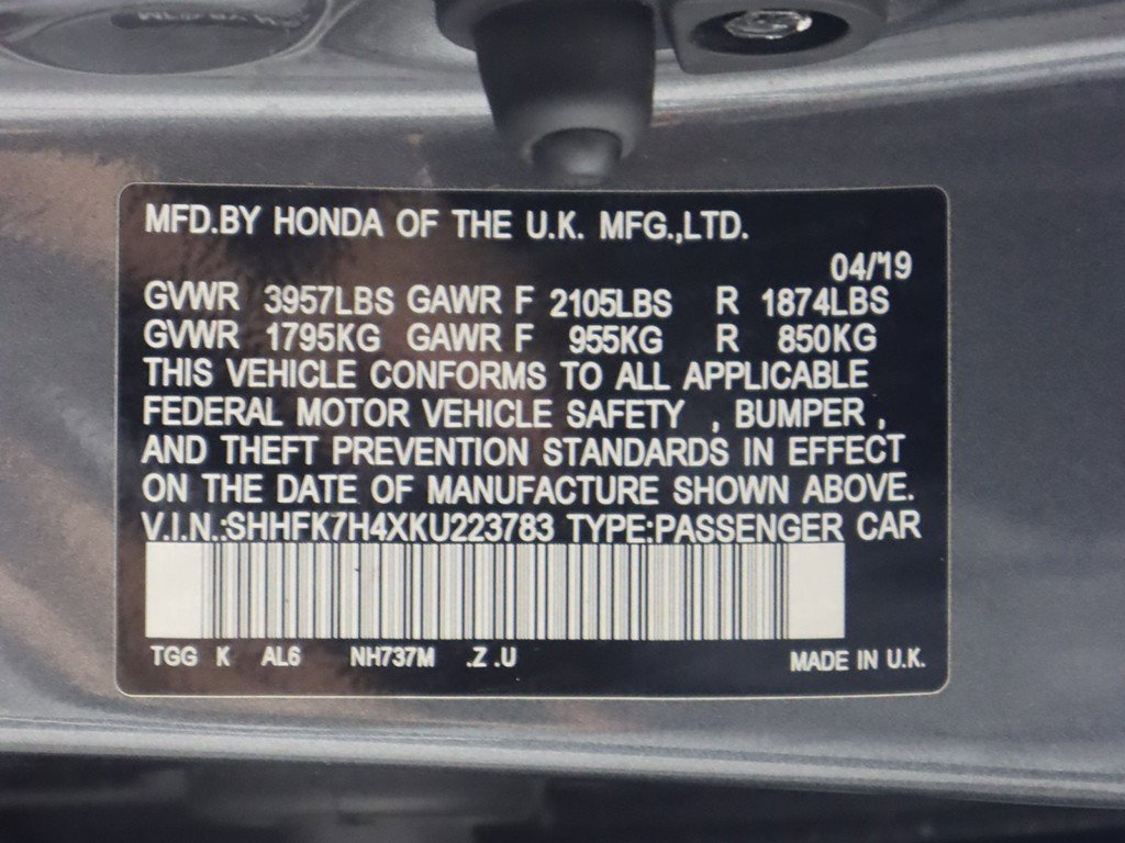 Used 2019 Honda Civic Sport image 43