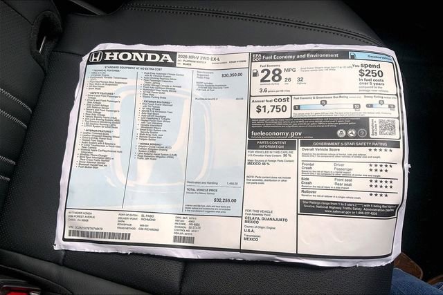 New 2026 Honda HR-V EX-L image 14