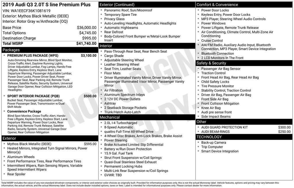 Used 2019 Audi Q3 2.0T Premium Plus w/ Premium Plus Package image 6