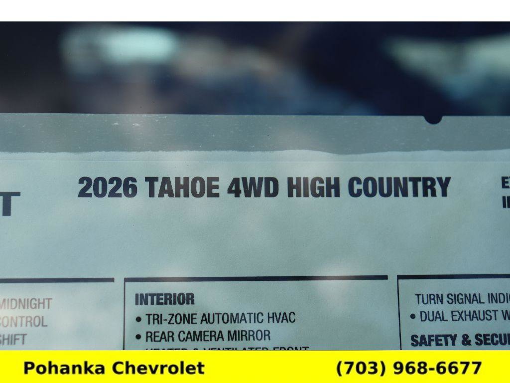 New 2026 Chevrolet Tahoe High Country w/ Sun And Tow Package AWD/4WD image 32