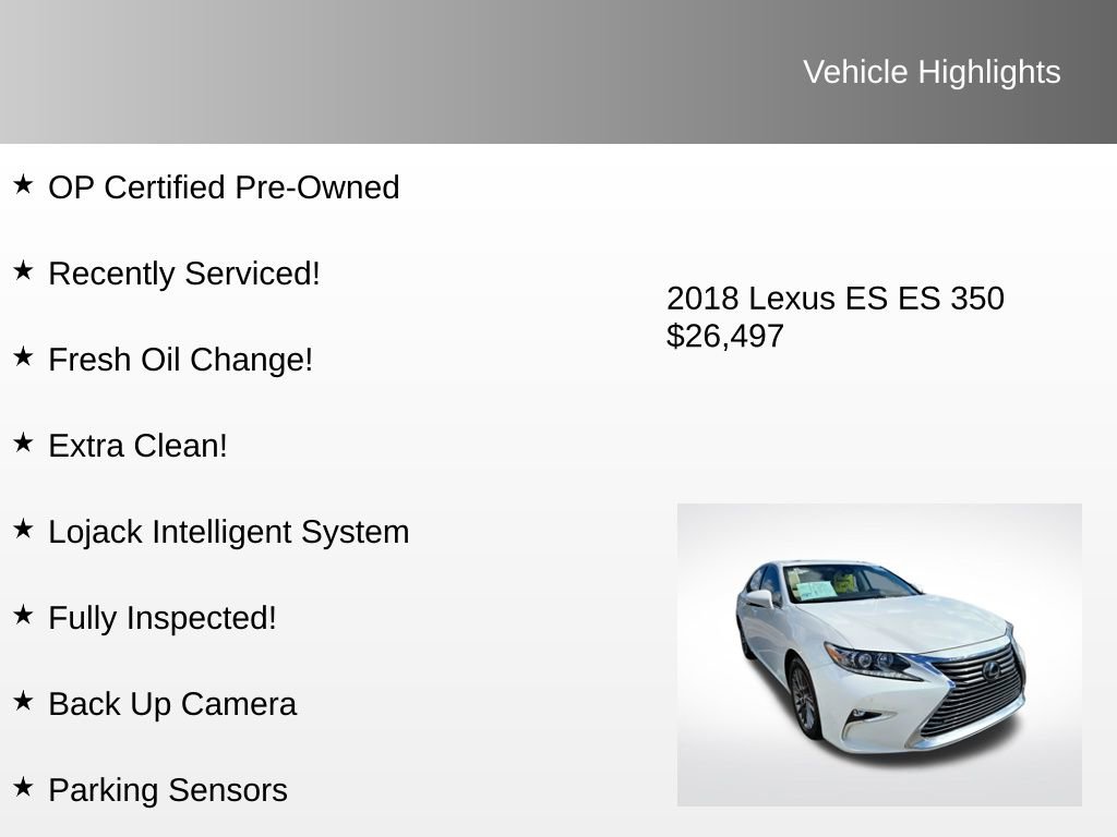Used 2018 Lexus ES 350 image 4