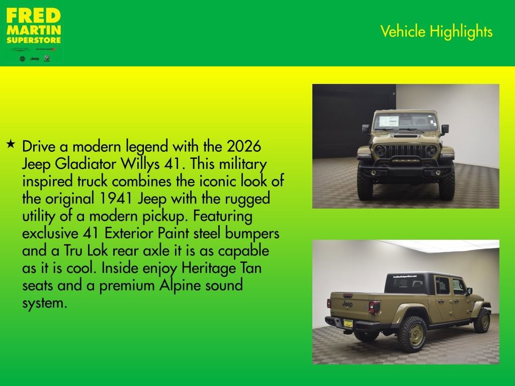 New 2026 Jeep Gladiator Willys image 8