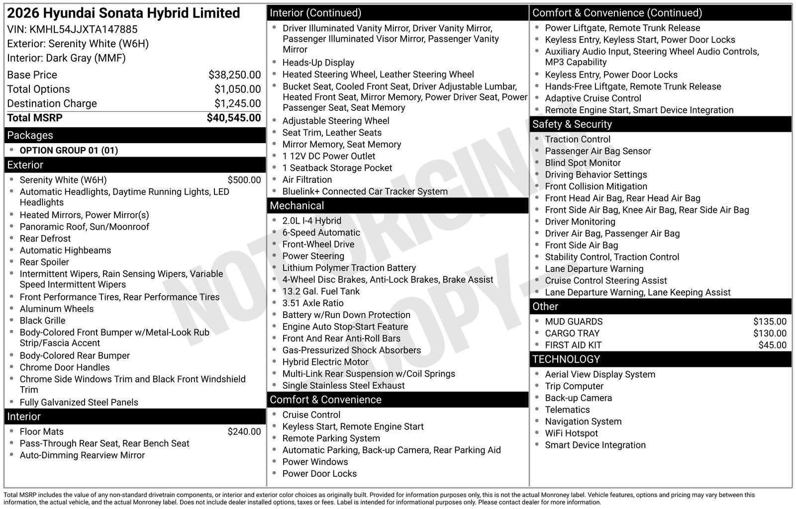 New 2026 Hyundai Sonata Limited FWD image 4