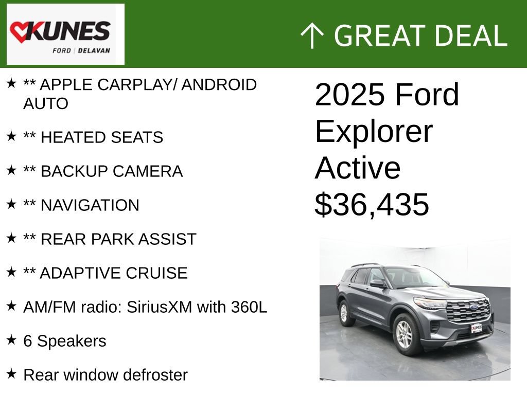 Used 2025 Ford Explorer Active AWD/4WD image 2