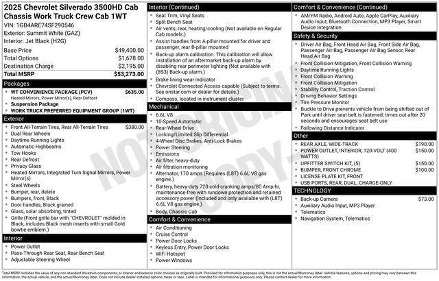 New 2025 Chevrolet Silverado 3500 W/T w/ WT Convenience Package image 28