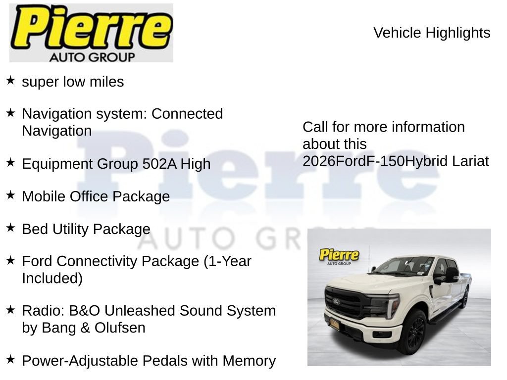 Certified 2026 Ford F150 Lariat w/ Equipment Group 502A High AWD/4WD image 16