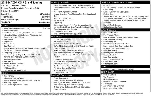 Used 2019 MAZDA CX-9 Grand Touring image 34