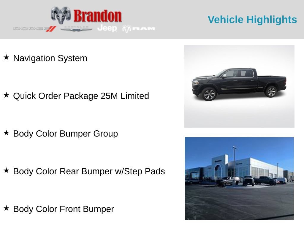 Used 2022 RAM 1500 Limited w/ Body Color Bumper Group AWD/4WD image 2