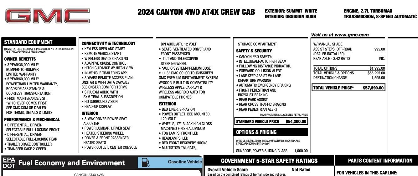 Used 2024 GMC Canyon AT4X AWD/4WD image 2