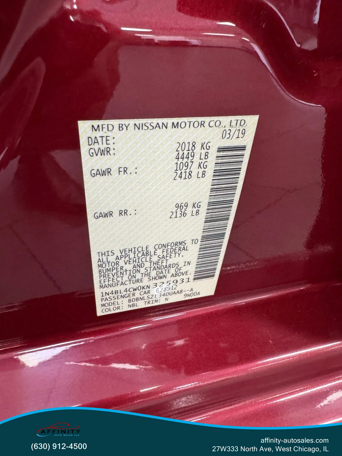 Used 2019 Nissan Altima 2.5 SR w/ SR Premium Package image 21