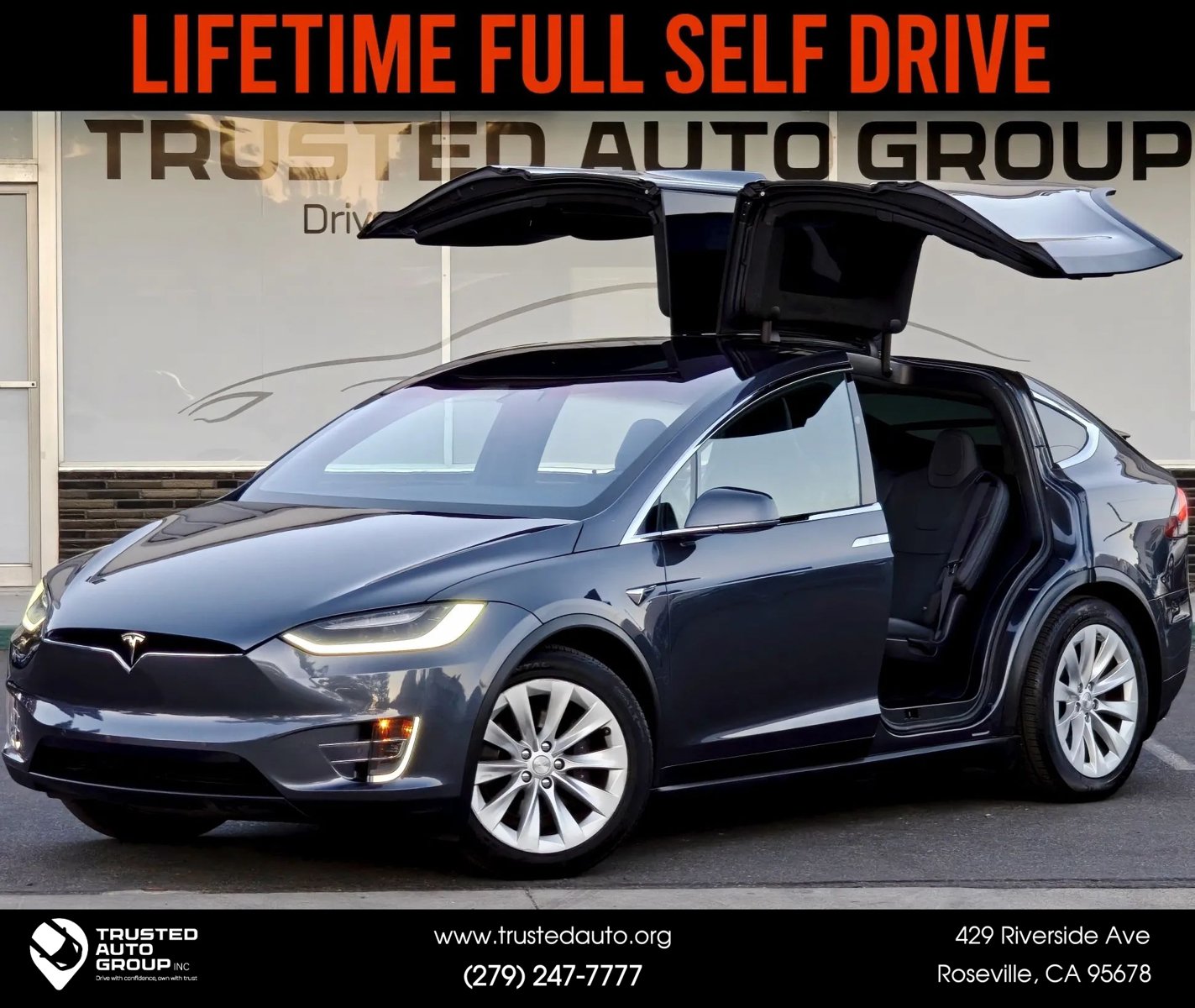 Used 2017 Tesla Model X 100D AWD/4WD image 1