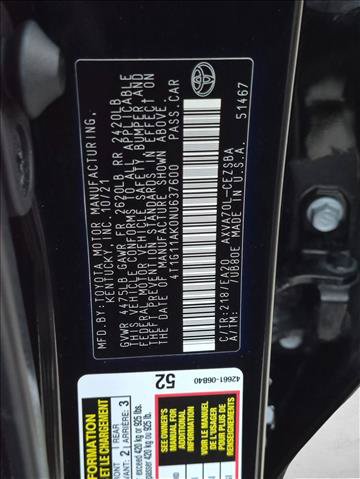 Certified 2022 Toyota Camry SE FWD image 22