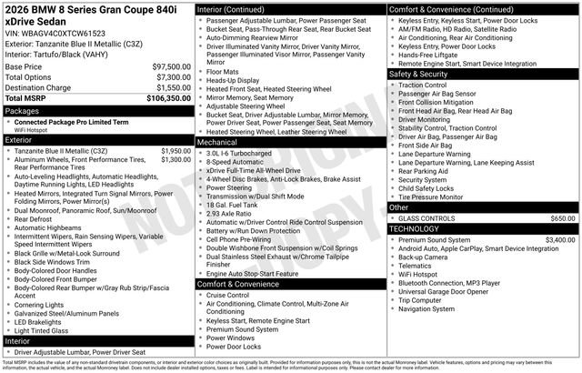 New 2026 BMW 840i xDrive image 4