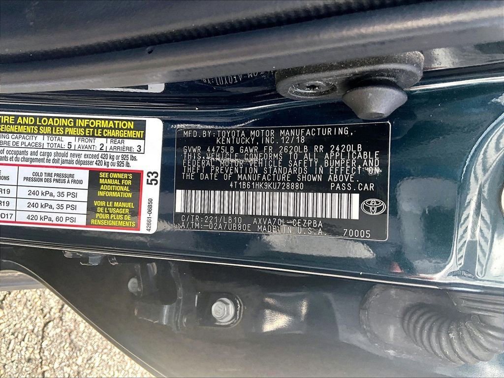 Used 2019 Toyota Camry XSE w/ Navigation Package image 27