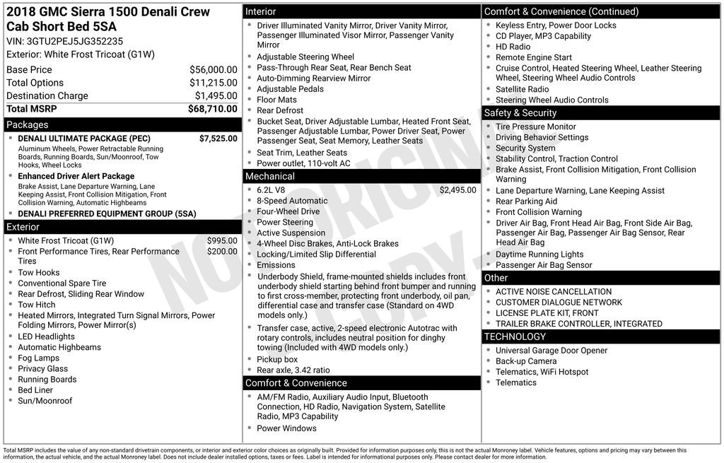Used 2018 GMC Sierra 1500 Denali w/ Denali Ultimate Package AWD/4WD image 12