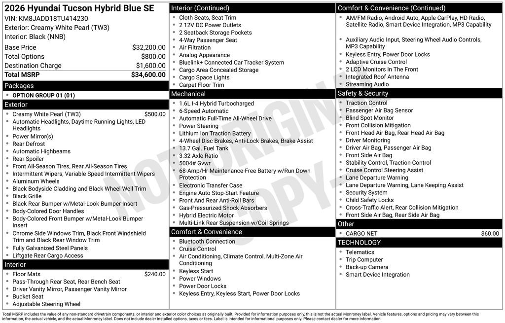 New 2026 Hyundai Tucson Blue SE w/ Tow & Go Package image 35