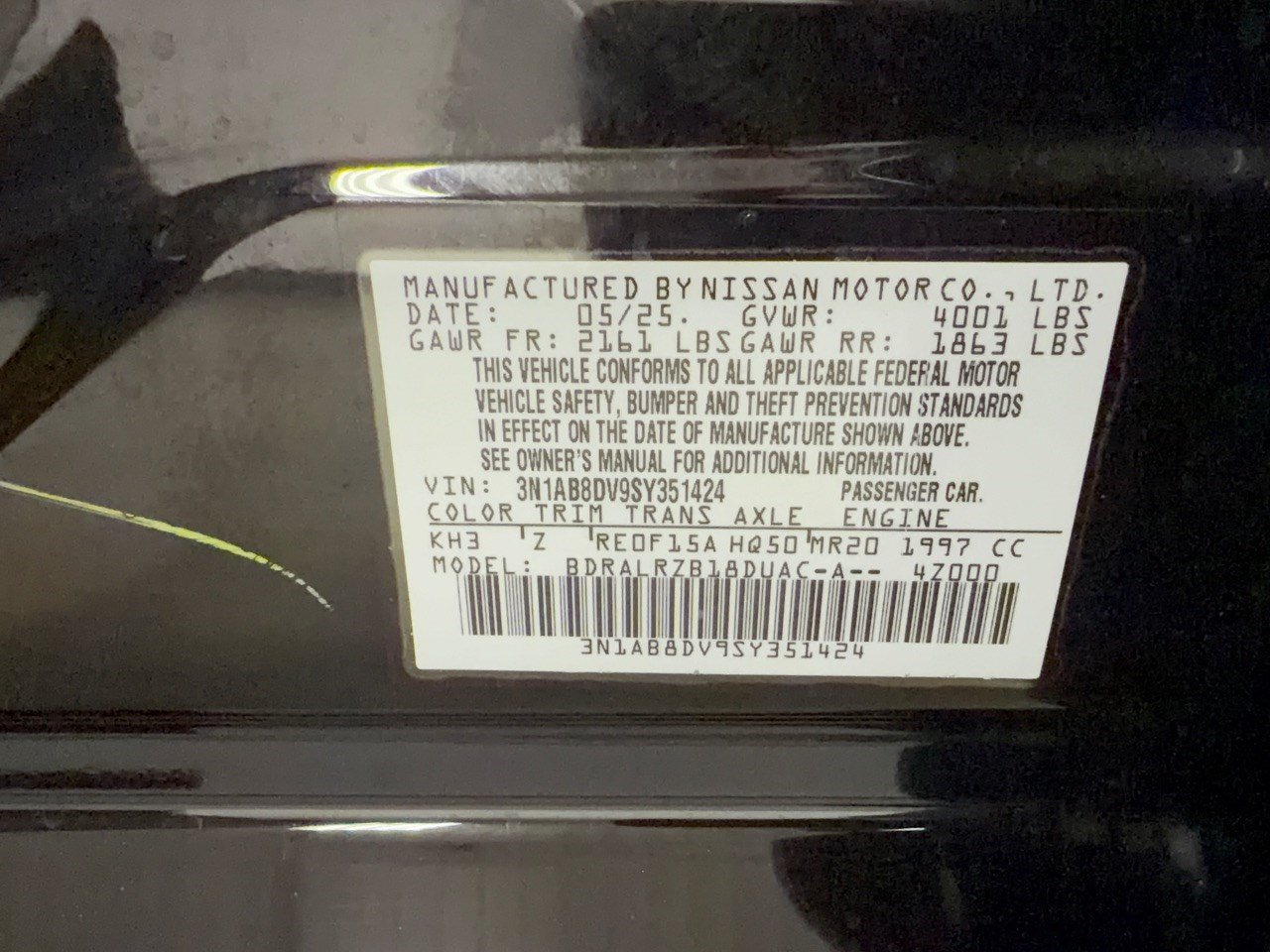 Used 2025 Nissan Sentra SR w/ Midnight Edition FWD image 32