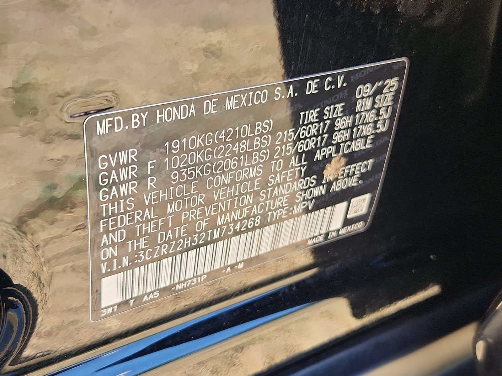 Certified 2026 Honda HR-V LX image 18