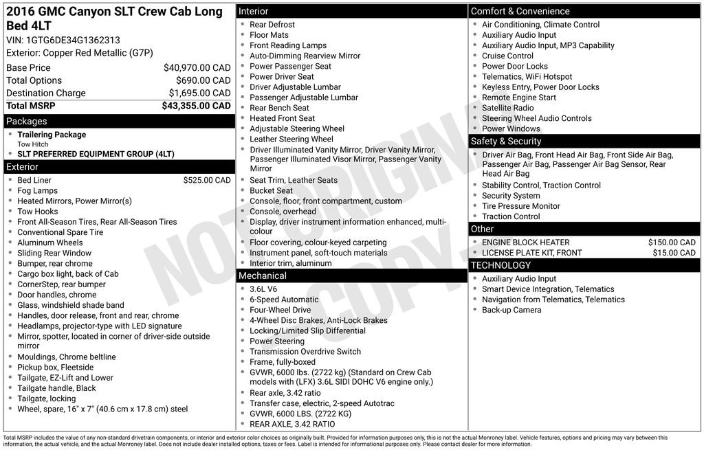 Used 2016 GMC Canyon SLT AWD/4WD image 3