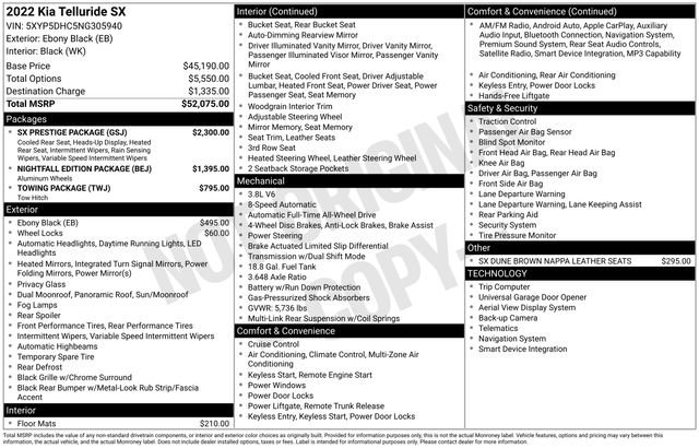 Used 2022 Kia Telluride SX w/ SX Prestige Package image 6