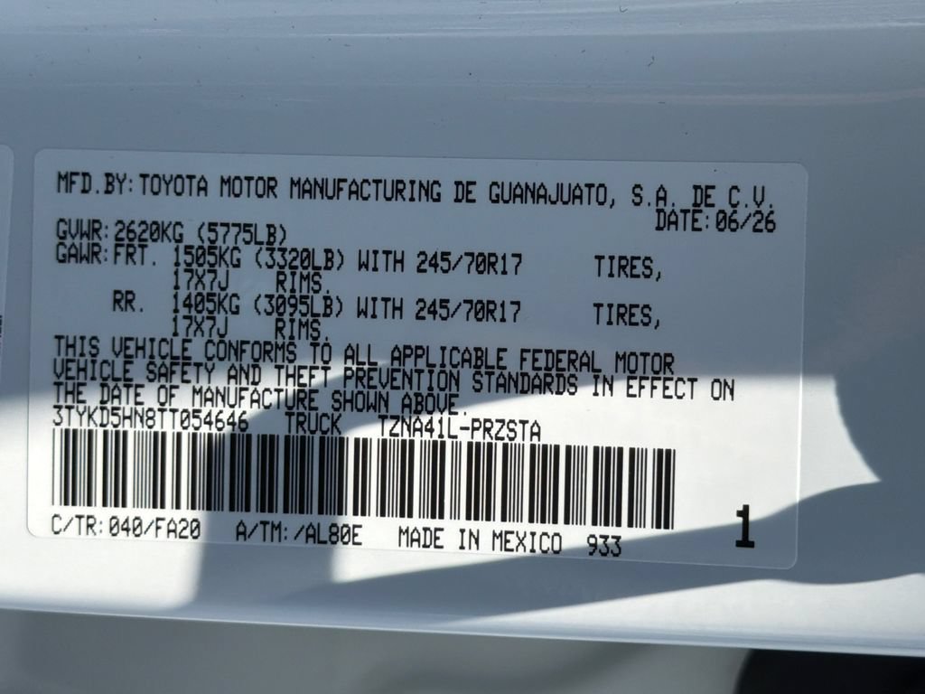 New 2026 Toyota Tacoma SR RWD image 36