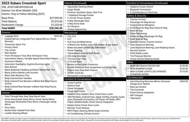 Certified 2023 Subaru Crosstrek 2.5i Sport image 31