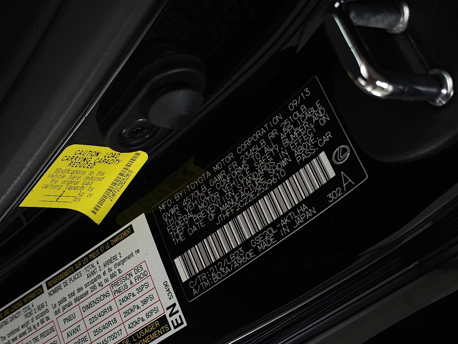 Used 2014 Lexus IS 250C w/ F-Sport Package w/as Tires RWD image 30