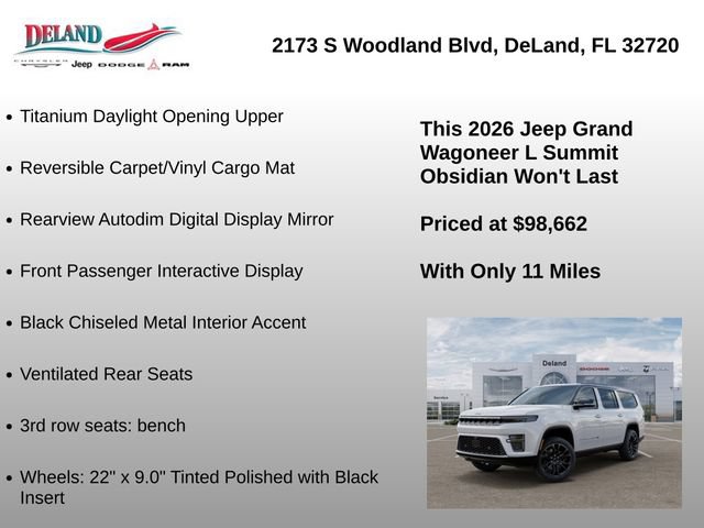 New 2026 Jeep Grand Wagoneer L Summit w/ Premium Group III AWD/4WD image 30