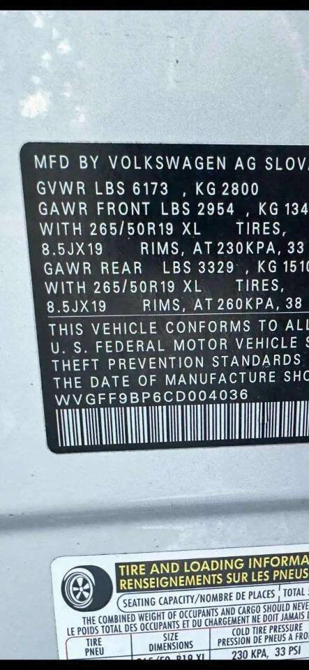 Used 2012 Volkswagen Touareg VR6 image 15