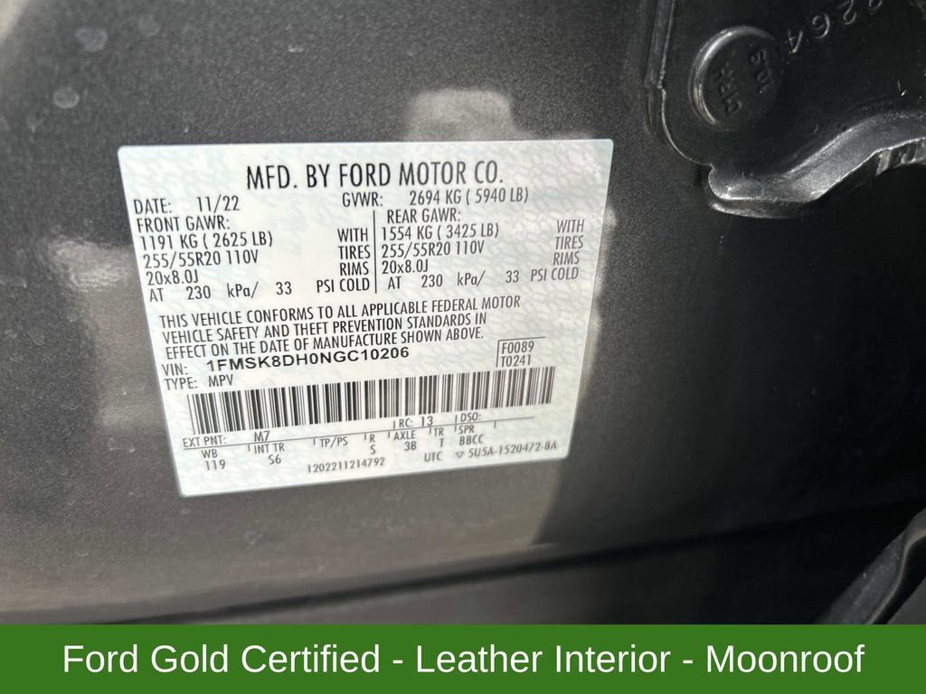 Certified 2022 Ford Explorer XLT w/ Equipment Group 202A image 33