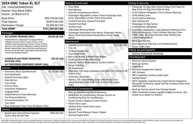 Used 2024 GMC Yukon XL SLT w/ SLT Luxury Package AWD/4WD image 13