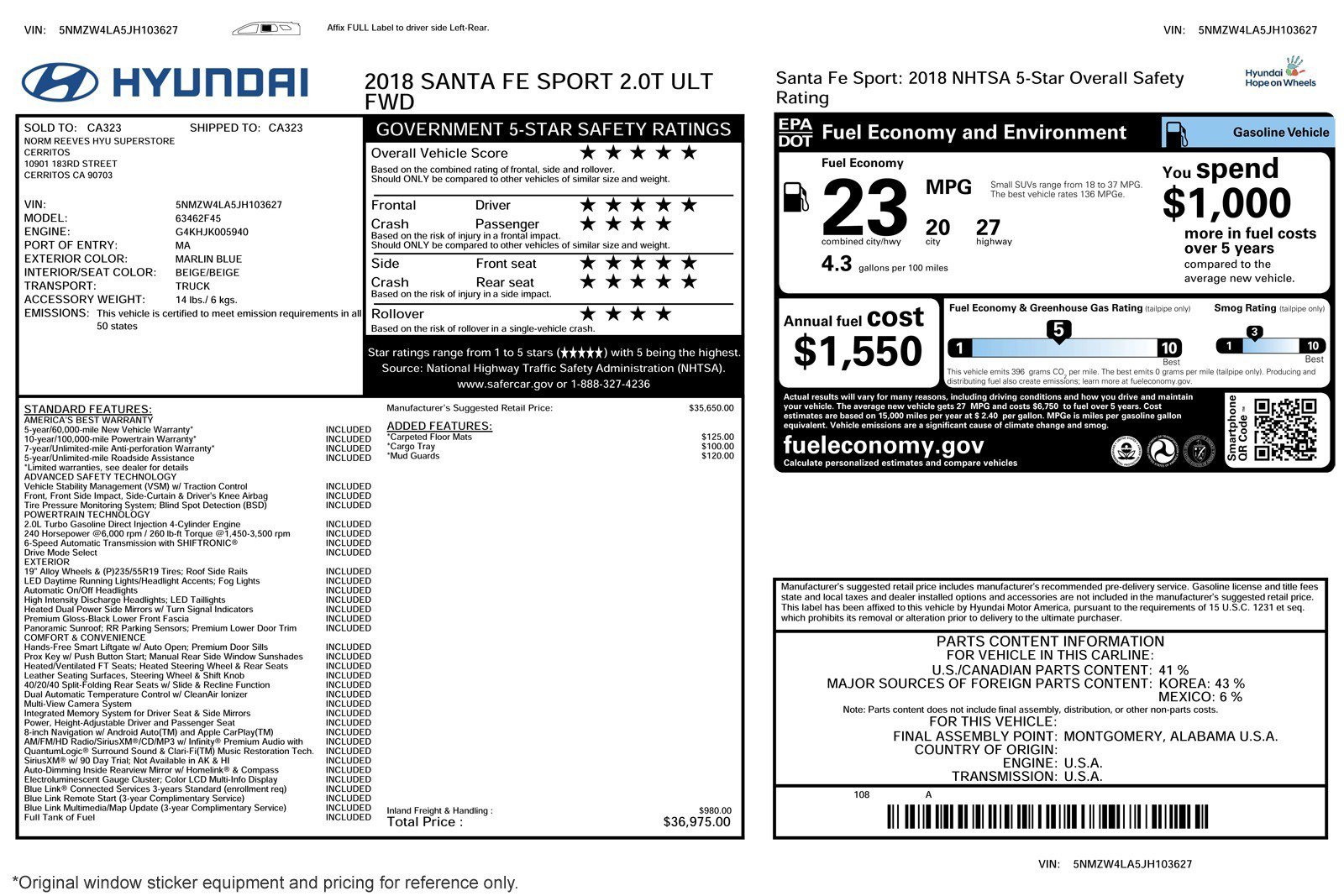 Used 2018 Hyundai Santa Fe Sport image 25