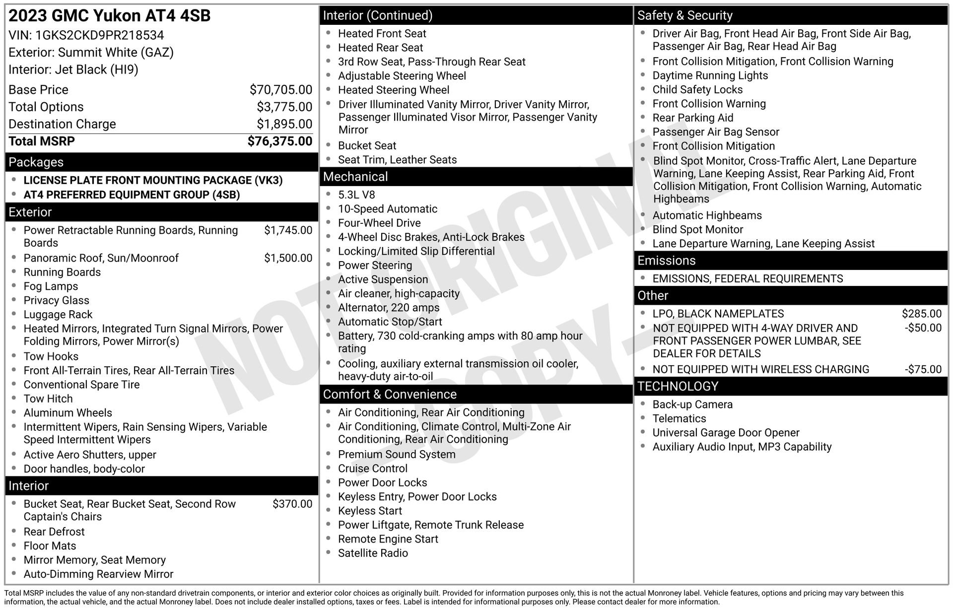 Used 2023 GMC Yukon AT4 image 3