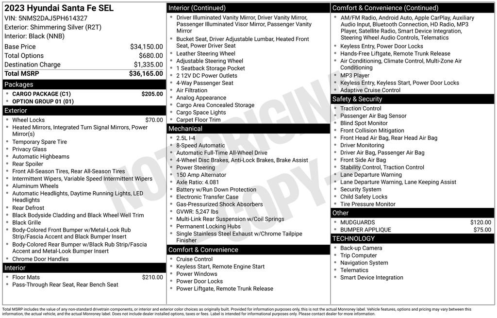 Used 2023 Hyundai Santa Fe SEL w/ Cargo Package image 5