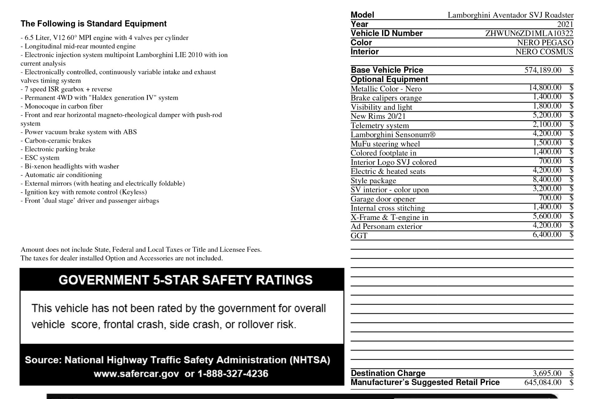 Used 2021 Lamborghini Aventador SVJ image 4