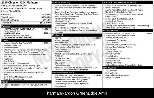 Used 2015 Chrysler 300 C Platinum w/ Harman/Kardon Audio Group image 12