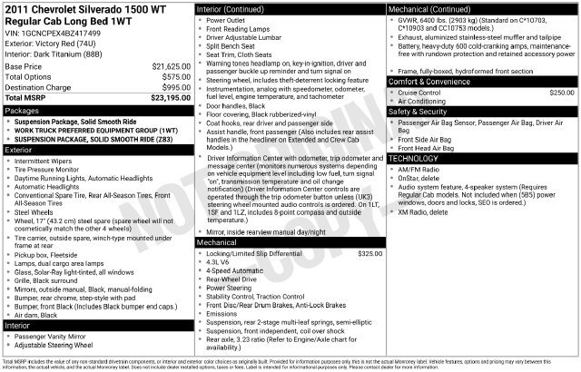 Used 2011 Chevrolet Silverado 1500 W/T RWD image 5