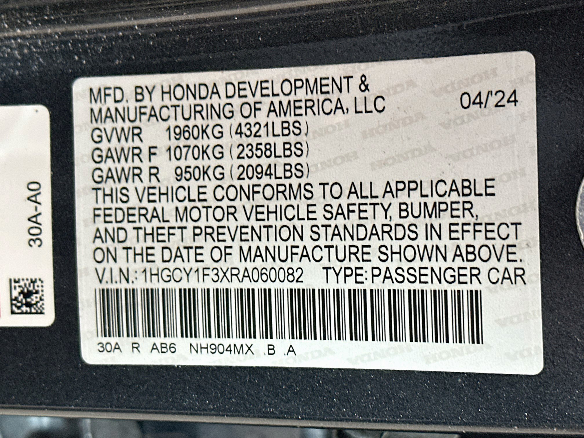 Certified 2024 Honda Accord EX image 30