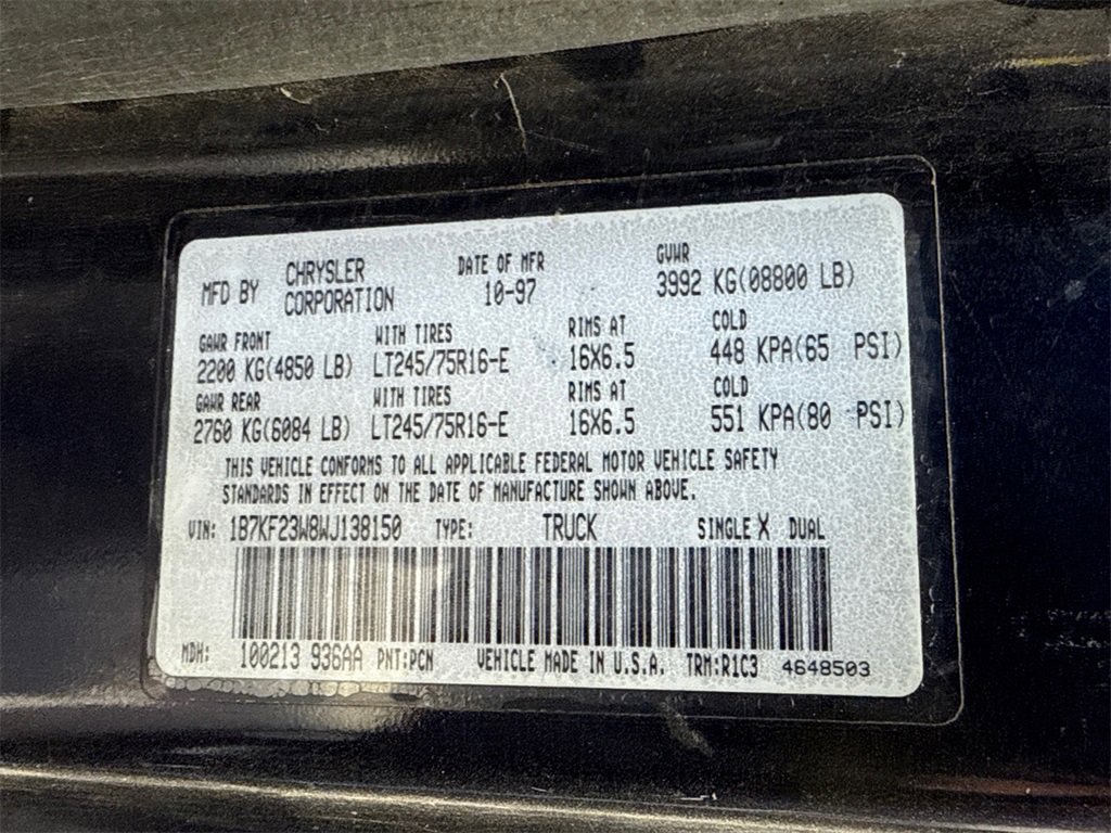 Used 1998 Dodge Ram 2500 Truck 4x4 Quad Cab image 6