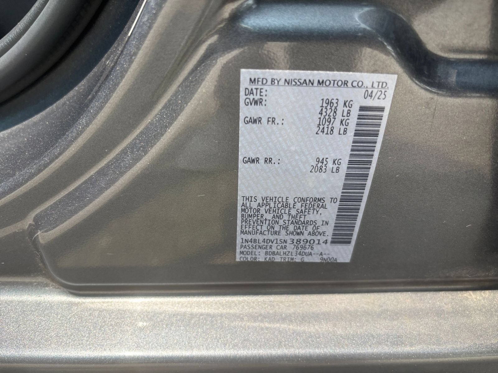 Used 2025 Nissan Altima 2.5 SV FWD image 24
